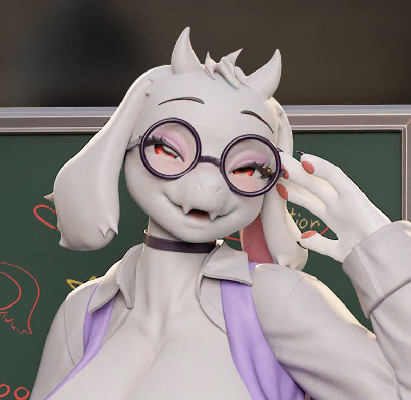 Toriel Teacher Furry Statue | Undertale Fan Art by Onagaba SFW,NSFW 3d printed statue,3d printed,3d printed figure,Toriel Statue,Undertale Statue,nsfw statue,furry statue
