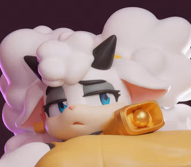 Lanolin Statue | Sonic the Hedgehog Fan Art by ChunkerBuns SFW,NSFW 3d printed statue,3d printed,nsfw statue,3d printed figure,furry statue,Lanolin Statue,Sonic the Hedgehog Statue