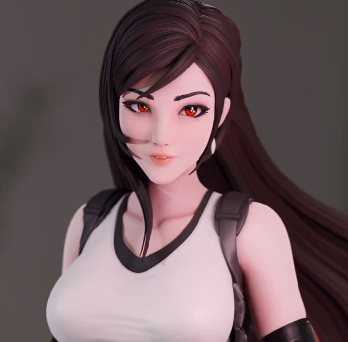 Estatua Tifa Lockhart | Final Fantasy Fan art por Momoji3d SFW,NSFW 3d printed,3d printed statue,nsfw statue,Tifa Lockhart statue,Final Fantasy statue