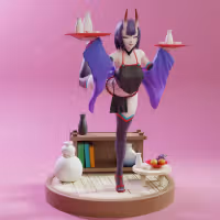 Statue Shuten Douji | Fate Grand Order Fan art par KiTNo SFW,NSFW 3d printed statue,3d printed figure,nsfw statue,Shuten Douji statue,Fate Grand Order statue