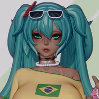 Hatsune Miku Brazilian Statue | Vocaloid Fanart von Rushzilla SFW,NSFW 3d printed statue,3d printed,3d printed figure,Zenless Zone Zero Statue,Hatsune Miku Brazilian Statue,nsfw statue