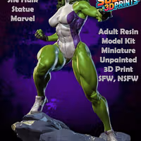 Figura She Hulk | Marvel Fanart autorstwa Yan H SFW,NSFW 3d printed,3d printed statue,nsfw statue,3d printed figure,She Hulk statue,marvel statue