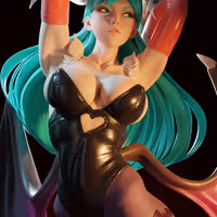 Morrigan Aensland Statue | Darkstalkers Fan Art by E.S Monster SFW,NSFW 3d printed statue,3d printed,nsfw statue,3d printed figure,Morrigan Aensland Statue,Darkstalkers Statue