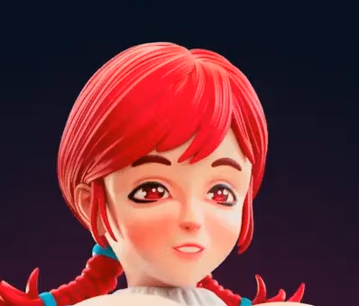Wendy's Statue | Wendys Fan Art by Officer Rhu SFW,NSFW,Futa 3d printed statue,3d printed,nsfw statue,futa statue,Wendy's Statue,futa figurines,futanari figurines,futanari statue