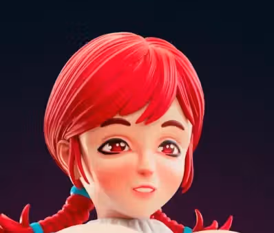 Wendy's Statue | Wendys Fan Art by Officer Rhu SFW,NSFW,Futa 3d printed statue,3d printed,nsfw statue,futa statue,Wendy's Statue,futa figurines,futanari figurines,futanari statue