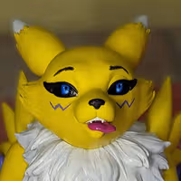 Renamon Phone Holder Painted Statue | Digimon by Anyonensfw NSFW 3d printed statue,3d printed,Renamon Phone Holder ,Digimon statue,nsfw statue,3d printed figure