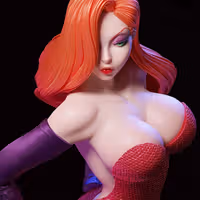 Jessica Rabbit Statue | Roger Rabbit Fan Art by E.S Monster SFW,NSFW 3d printed,3d printed statue,Jessica Rabbit Statue ,nsfw statue,Roger Rabbit statue