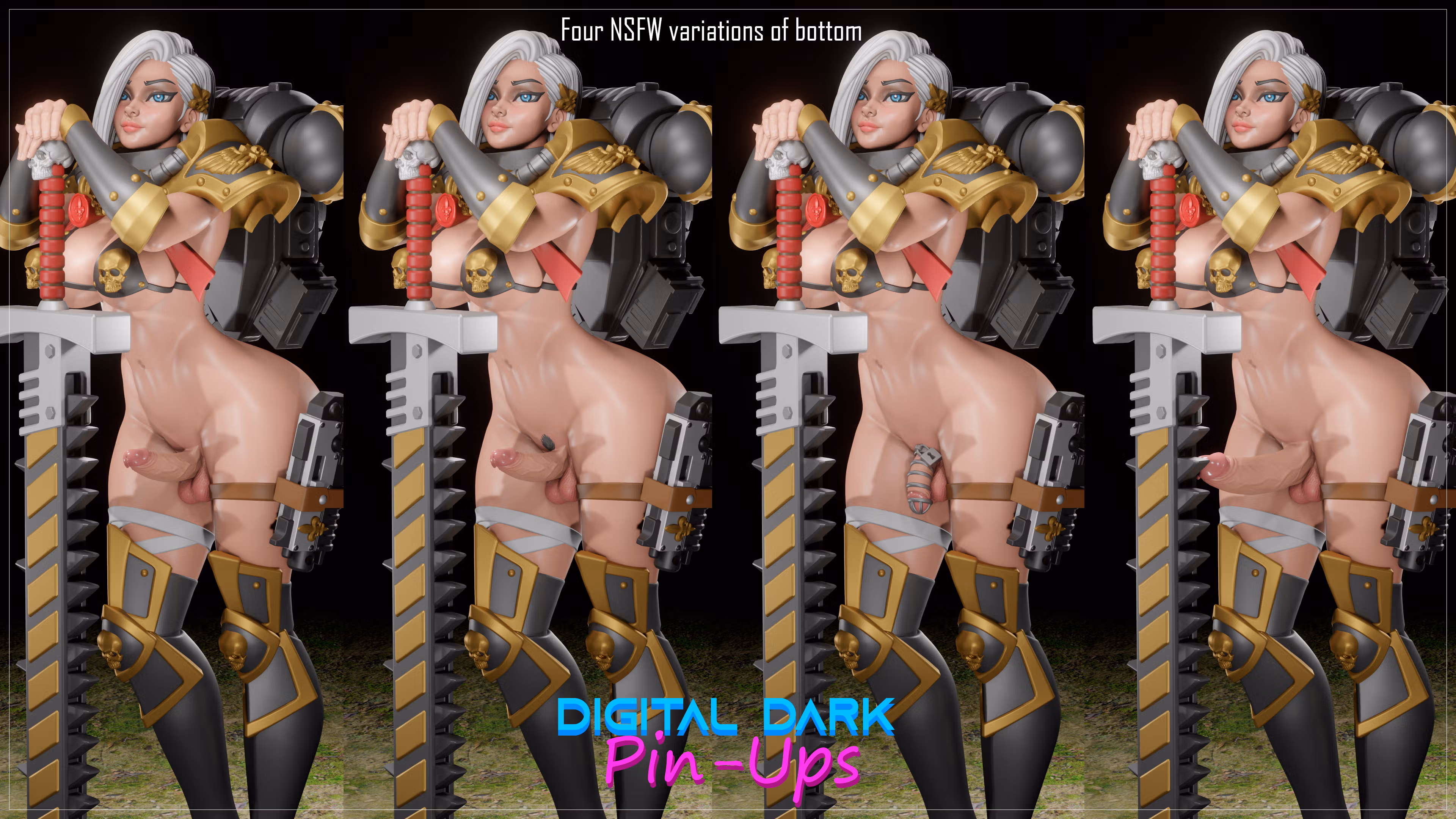 Sister of Battle Statue | 40k Fanart von Digital Dark SFW,NSFW,Futa 3d printed statue,3d printed,nsfw statue,futa statue,futa figurines,futanari figurines,futanari statue,3d printed figure,Sister of Battle Statue ,warhammer 40k statue 