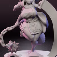 Ninjutsu Tanuki Ninja Miniature | DnD Fan Art by Jigglystix SFW,NSFW 3d printed,miniature,dnd miniature,Ninjutsu Tanuki Ninja,3d printed miniature,nsfw miniature