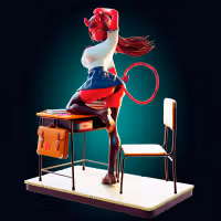 Meru Succubus Statue | Meru the Succubus Fan Art by Officer Rhu SFW,NSFW,Futa 3d printed,Meru Succubus statue,futa statue,Monster Girl statue,furry statue,nsfw statue,futa figurines,futanari figurines,futanari statue