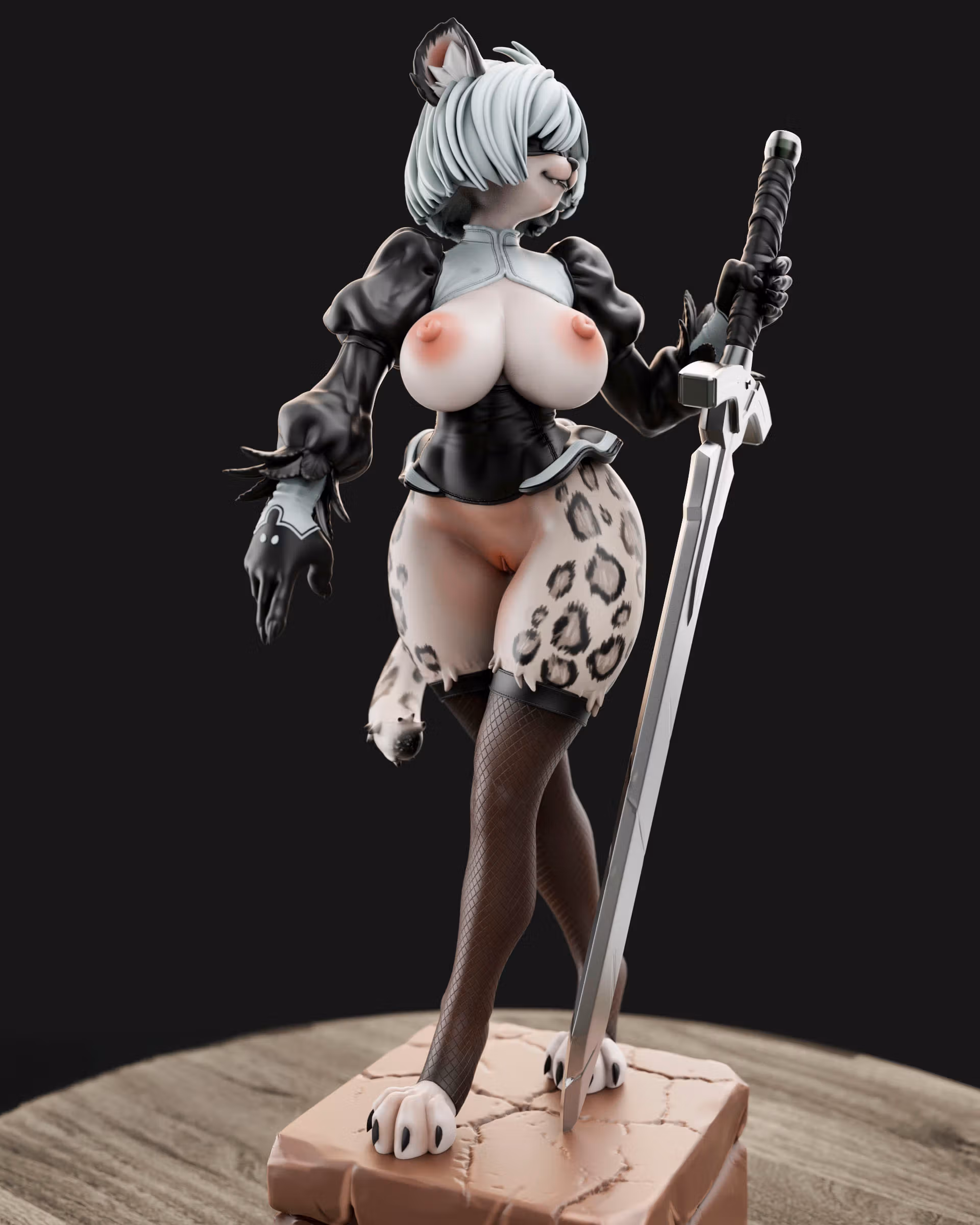 Figura 2B NieR Furry | NieR: Automata fanart autorstwa Anyonensfw SFW,NSFW,Futa 3d printed statue,3d printed,nsfw statue,3d printed figure,2B NieR statue,NieR: Automata statue,furry statue,futa statue,futa figurines,futanari figurines,futanari statue