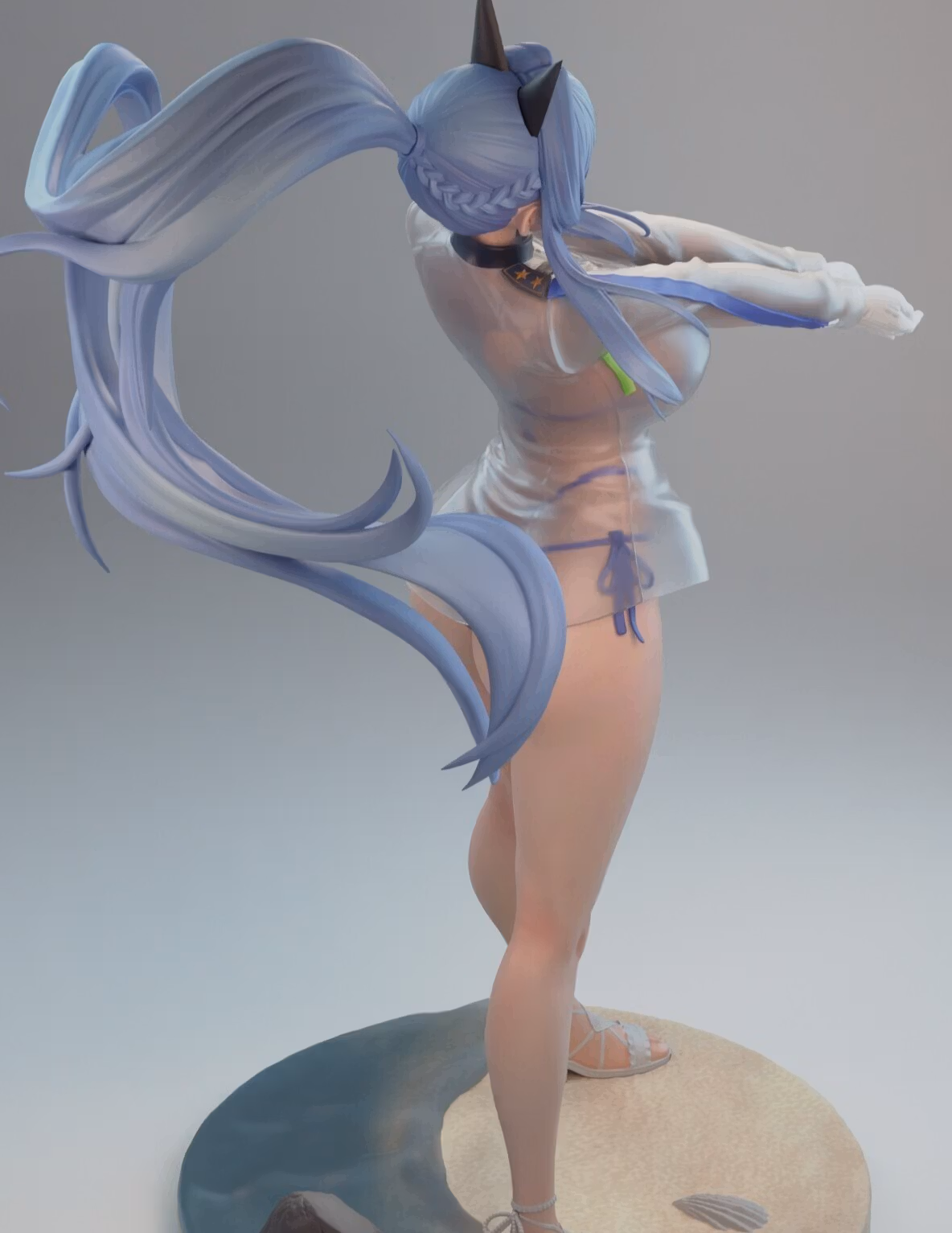 Helm Statue | NIKKE Fan Art by Rubim SFW 3d printed statue,Helm statue,NIKKE statue,3d printed figure,3d printed