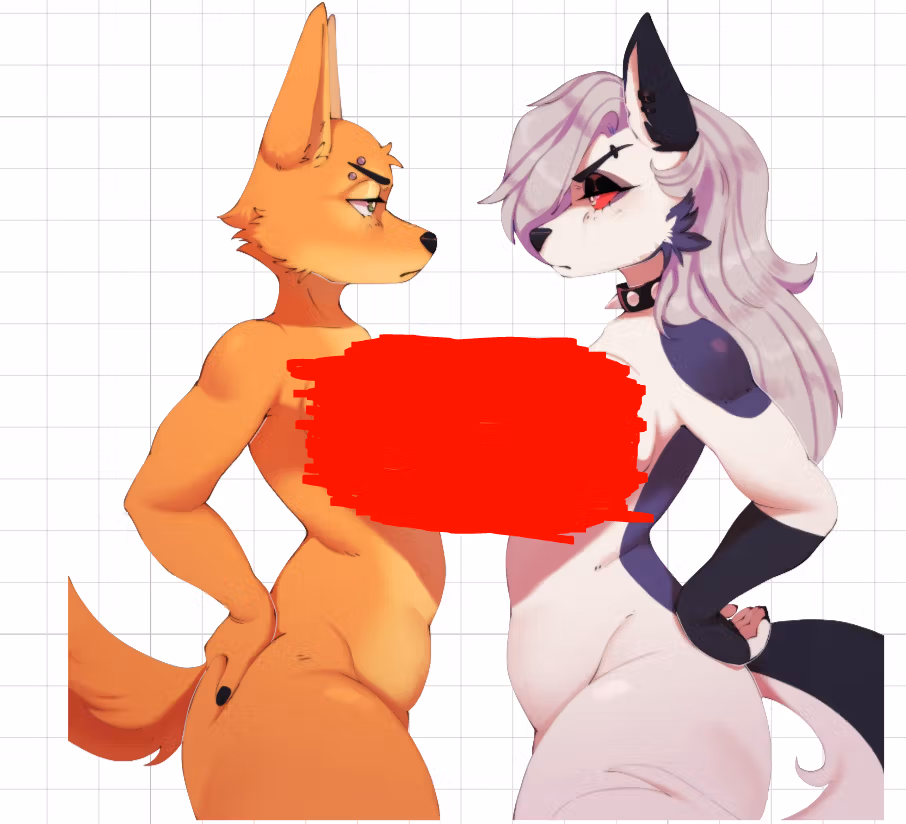 Adesivo Loona and Diane Foxington | Helluva Boss Adesivo in vinile NSFW loona nsfw,loona sticker,furry sticker,NSFW stickers,Helluva Boss,diane foxington sticker,diane foxington nsfw,The Bad Guys