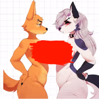 Adesivo Loona and Diane Foxington | Helluva Boss Adesivo in vinile NSFW loona nsfw,loona sticker,furry sticker,NSFW stickers,Helluva Boss,diane foxington sticker,diane foxington nsfw,The Bad Guys