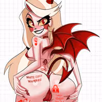 Charlie Demon Sticker | Hazbin Hotel Vinyl-Sticker SFW,NSFW,Futa Hazbin Hotel sticker,nsfw sticker,Charlie stickers,futa sticker,futanari sticker