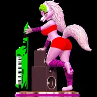 Roxanne Statue | Five Nights at Freddy's Fan Art by Nonotoys SFW,NSFW 3d printed statue,3d printed,nsfw statue,furry statue,3d printed figure,Nights at Freddy's statue,Roxanne statue