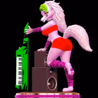 Roxanne Statue | Five Nights at Freddy's Fan Art by Nonotoys SFW,NSFW 3d printed statue,3d printed,nsfw statue,furry statue,3d printed figure,Nights at Freddy's statue,Roxanne statue