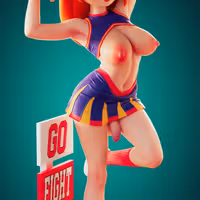 Statue Kim Possible Cheerleader | Kim Possible Fan art par Officer Rhu SFW,NSFW,Futa 3d printed statue,3d printed,3d printed figure,Kim Possible Statue,futa statue,futa figurines,futanari figurines,futanari statue,nsfw statue