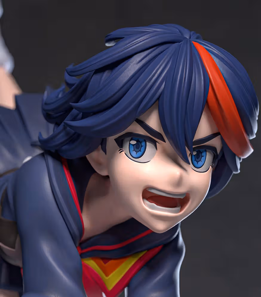Ryuko Matoi Statue | Kill la Kill Fan Art by Azerama SFW,NSFW 3d printed,3d printed statue,nsfw statue,Ryuko Matoi statue,Kill la Kill statue