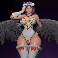 Albedo Statue | Overlord Fan Art by Digital Dark SFW,NSFW,Futa 3d printed statue,3d printed,nsfw statue,futa statue,3d printed figure,Albedo Statue,Overlord Statue,futa figurines,futanari figurines,futanari statue