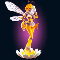 Bee Waifu Girl Statue | Monster Girl Fan Art by Officer Rhu SFW,NSFW,Futa 3d printed,Bee Waifu Girl statue,futa statue,Monster Girl statue,furry statue,nsfw statue,futa figurines,futanari figurines,futanari statue