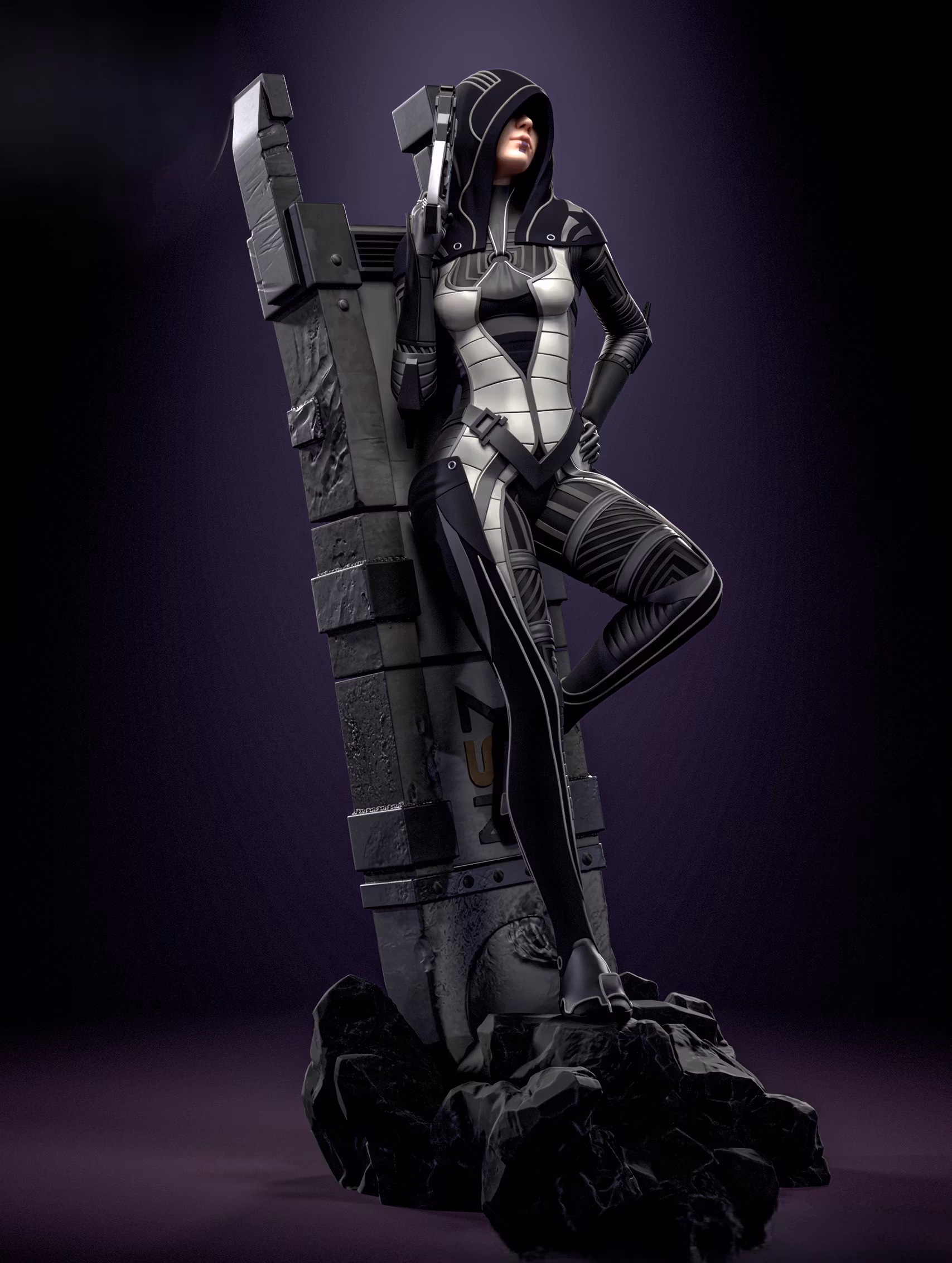 Kasumi Statue | Mass Effect Fanart von H3LLCREATOR SFW 3d printed statue,Mass Effect,3d printed,Kasumi Statue,3d printed figure