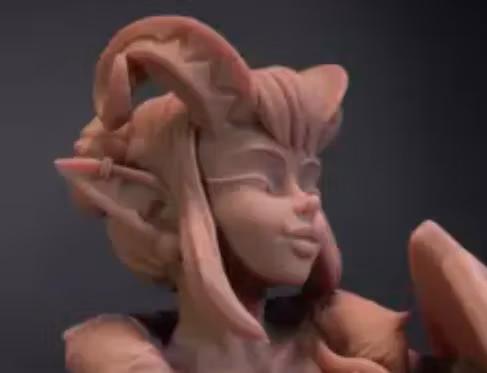 Fire Dancer Tiefling Miniature | DnD Fan Art by Jigglystix SFW 3d printed,miniature,dnd miniature,Fire Dancer Tiefling,3d printed miniature
