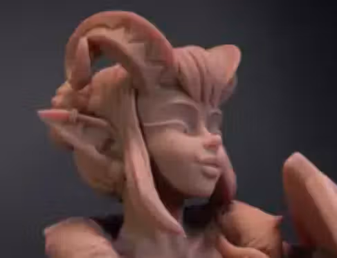 Fire Dancer Tiefling Miniature | DnD Fan Art by Jigglystix SFW 3d printed,miniature,dnd miniature,Fire Dancer Tiefling,3d printed miniature
