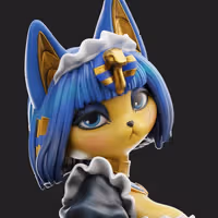 Ankha Maid Statue | Animal Crossing Fan Art by Anyonensfw SFW,NSFW 3d printed,3d printed statue,nsfw statue,Animal Crossing Statue,Ankha Maid Statue
