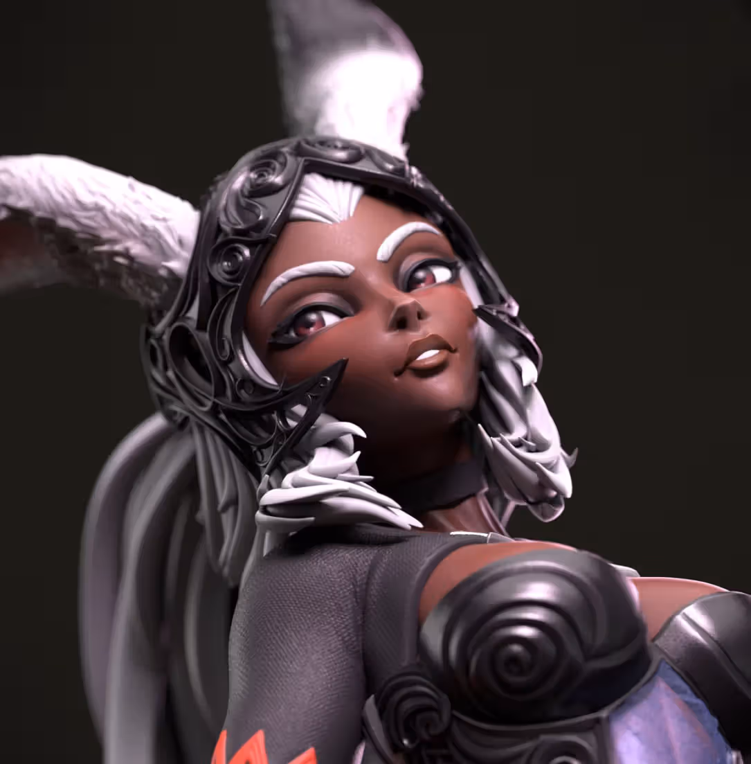 Fran Statue | Final Fantasy Fan Art by Jigglystix SFW,NSFW,Futa 3d printed statue,3d printed,nsfw statue,3d printed figure,futa statue,Fran Statue,Final Fantasy Statue,futa figurines,futanari figurines,futanari statue