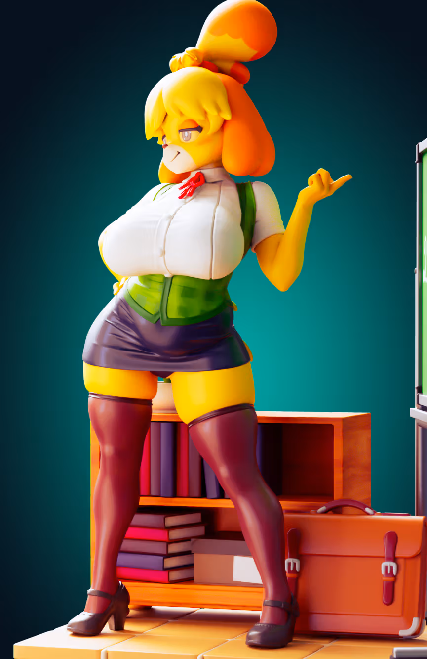 Isabelle Statue | Animal Crossing Fan Art by Officer Rhu SFW,NSFW,Futa 3d printed statue,3d printed,nsfw statue,furry statue,Isabelle Statue,Animal Crossing Statue,futa statue,futa figurines,futanari figurines,futanari statue
