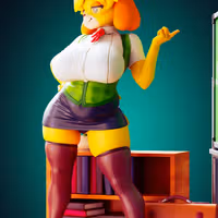 Isabelle Statue | Animal Crossing Fan Art by Officer Rhu SFW,NSFW,Futa 3d printed statue,3d printed,nsfw statue,furry statue,Isabelle Statue,Animal Crossing Statue,futa statue,futa figurines,futanari figurines,futanari statue