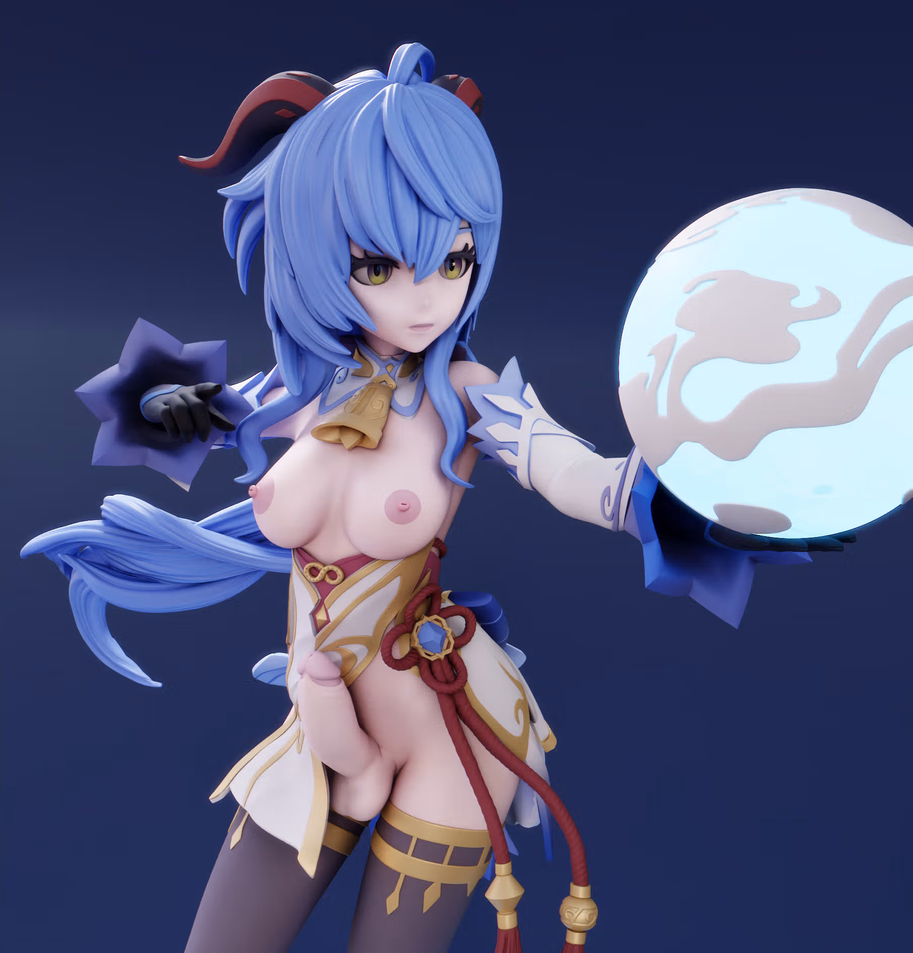 Ganyu Statue | Genshin Impact Fan Art by FunserviceSTL SFW,NSFW,Futa 3d printed statue,nsfw statue,Ganyu statue,Genshin Impact,3d printed figure,3d printed,futa figurines,futanari figurines,futanari statue,futa statue