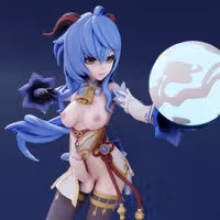 Ganyu Statue | Genshin Impact Fan Art by FunserviceSTL SFW,NSFW,Futa 3d printed statue,nsfw statue,Ganyu statue,Genshin Impact,3d printed figure,3d printed,futa figurines,futanari figurines,futanari statue,futa statue