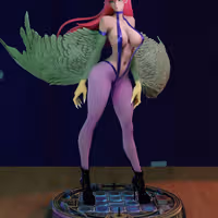Statue Harpy Girl | Yu-GI-OH Fan art par Momoji3d SFW,NSFW 3d printed,3d printed statue,nsfw statue,Harpy Girl statue,Yu-GI-OH statue