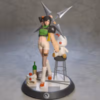 Yuffie Kisaragi Statue | Final Fantasy Fan Art by Azerama SFW,NSFW 3d printed,3d printed statue,nsfw statue,Yuffie Kisaragi statue,Final Fantasy statue