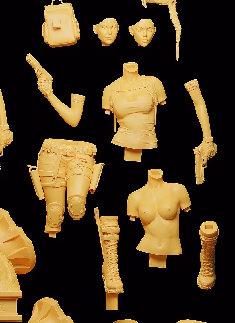 Statua Lara Croft | Tomb Raider Fan art di E.S Monster SFW,NSFW 3d printed,3d printed statue,Lara Croft Statue ,nsfw statue,Tomb Raider statue 