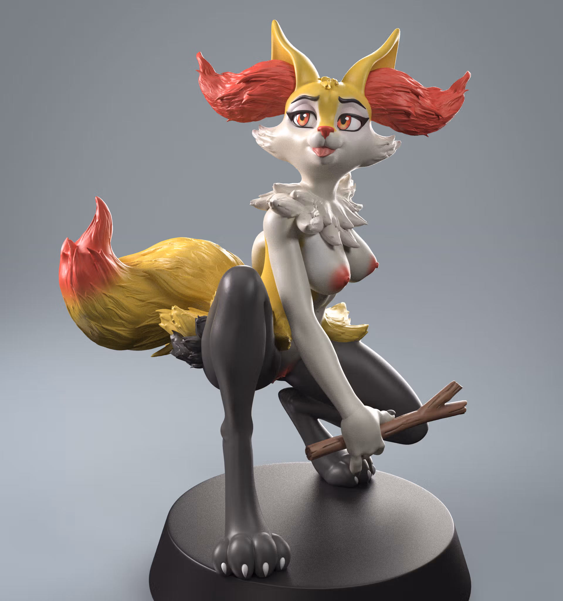 Braixen Furry Statue | Pokémon Fanart von Anyonensfw SFW,NSFW,Futa 3d printed statue,3d printed,nsfw statue,3d printed figure,Pokemon statue,Braixen Statue,furry statue,futa statue,futa figurines,futanari figurines,futanari statue