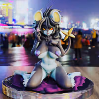Luxray Statue | Pokemon Fanart von Momoji3d NSFW 3d printed statue,3d printed,nsfw statue,3d printed figure,Luxray Statue,Pokemon Statue,furry statue