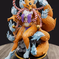 Kyubimon Furry Statue | Digimon Fan Art by Anyonensfw SFW,NSFW,Futa 3d printed statue,3d printed,nsfw statue,3d printed figure,Kyubimon Statue,furry statue,futa statue,futa figurines,futanari figurines,futanari statue