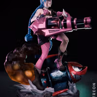 Jinx Statue | Arcane Fanart von CA3dART SFW 3d printed statue,3d printed,Jinx Statue,League of Legends statue,Arcane statue,3d printed figure