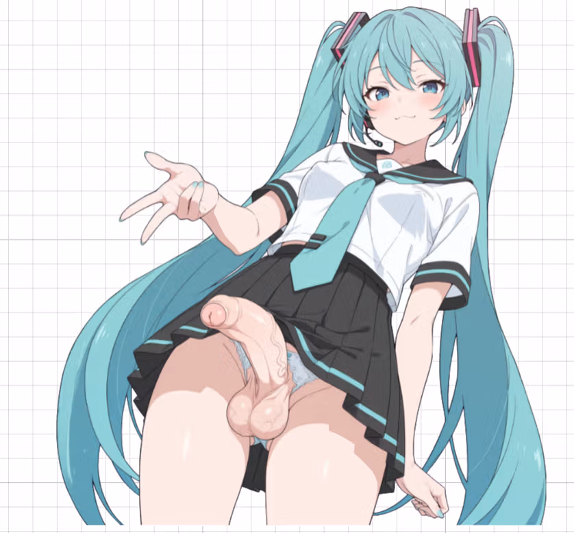 Hatsune Miku Futa Sticker | Vocaloid Futanari Stickers Ecchi Cartoon Futa futanari sticker,futa sticker,Hatsune Miku sticker,Vocaloid sticker