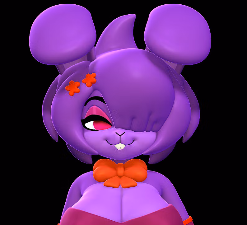 Bonfie Statue | Five Nights at Freddy's Fan Art by Nonotoys SFW,NSFW 3d printed statue,3d printed,nsfw statue,furry statue,3d printed figure,Nights at Freddy's statue,Bonfie statue