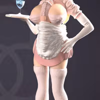 Maid Girl Futa Statue | Original Fan Art by FutaFantasy Futa 3d printed statue,3d printed,nsfw statue,3d printed figure,Maid Girl Statue,futa statue,futa figurines,futanari figurines,futanari statue,original statue