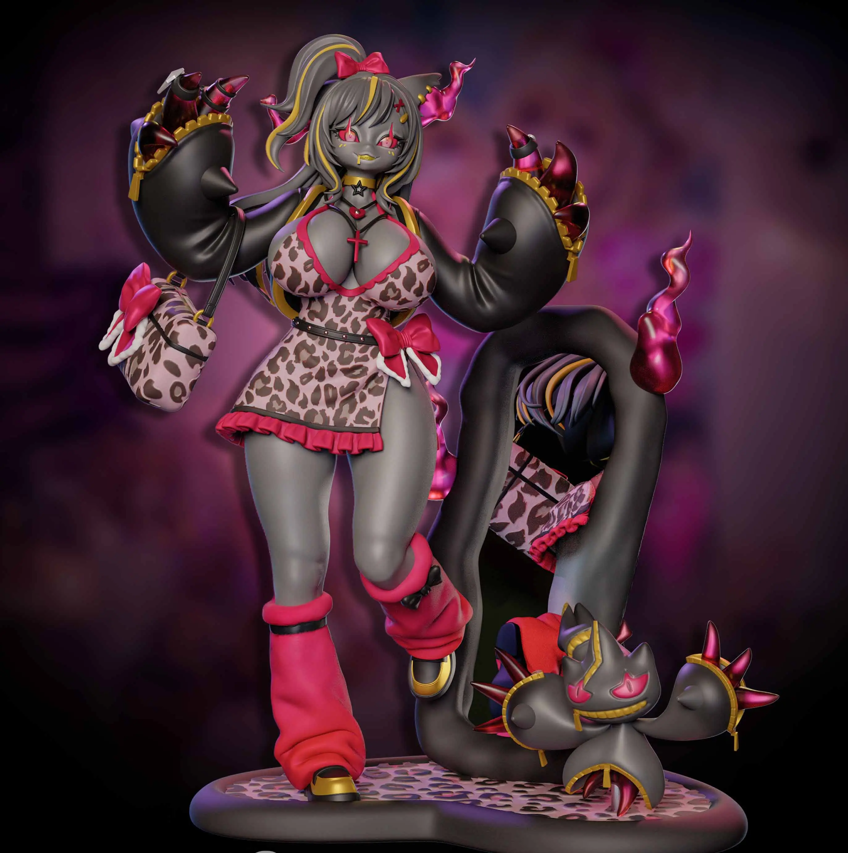 Gyaru Mega Banette Furry Statue | Pokemon Fanart von Onagaba SFW,NSFW,Futa 3d printed statue,3d printed,3d printed figure,Banette Statue,Pokémon Statue,nsfw statue,furry statue