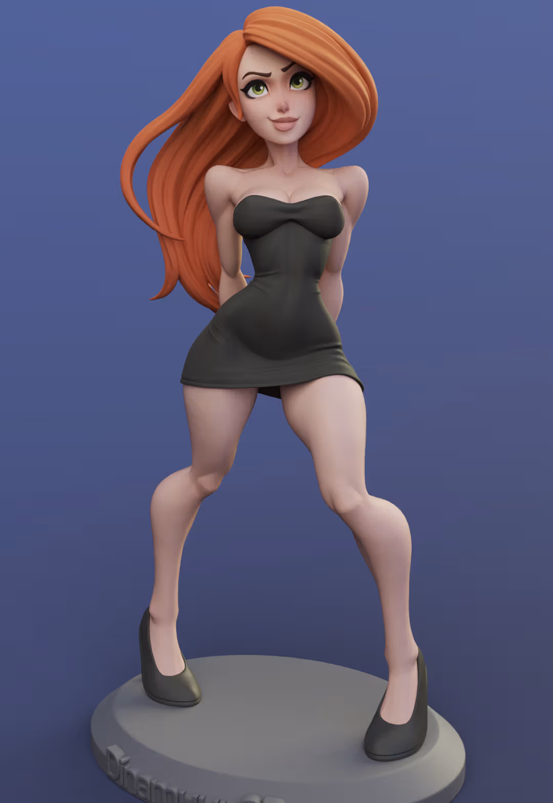 Kim Possible Statue | Kim Possible Fanart von Dinamuuu3d SFW,NSFW 3d printed statue,3d printed,Kim Possible Statue ,3d printed figure,nsfw statue