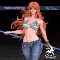 Statue Nami | One Piece Fan art par OXO3D SFW,NSFW 3d printed,3d printed statue,3d printed figure,Nami Statue,One Piece statue,nsfw statue