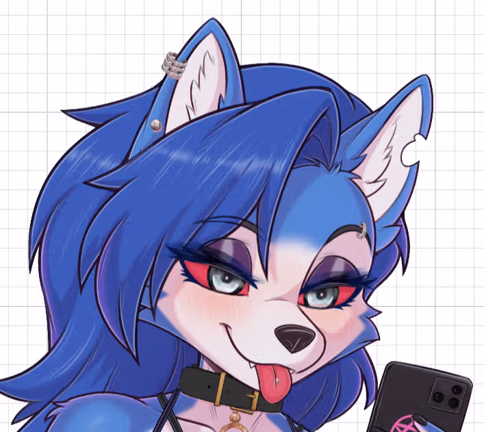 Loona Cosplay Krystal v1 Sticker | Helluva Boss Vinyl Sticker SFW,NSFW loona nsfw,loona sticker,furry sticker,SFW stickers,Helluva Boss,NSFW stickers