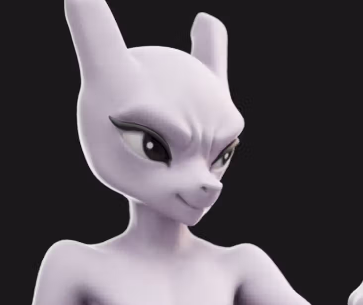 Mewtwo Statue | Pokemon Fan Art by Anyonensfw SFW,NSFW,Futa 3d printed,3d printed statue,nsfw statue,futa statue,furry statue,Mewtwo Statue,Pokémon Statue,futa figurines,futanari figurines,futanari statue