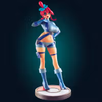 Statue Skyla Trainer | Pokémon Fan art par Officer Rhu SFW,NSFW,Futa 3d printed statue,3d printed,3d printed figure,Skyla Trainer Statue,Pokemon Statue,futa statue,futa figurines,futanari figurines,futanari statue